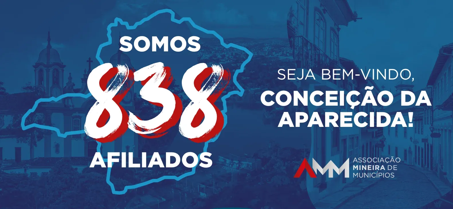 AMM alcança marca histórica de 838 municípios afiliados em MG