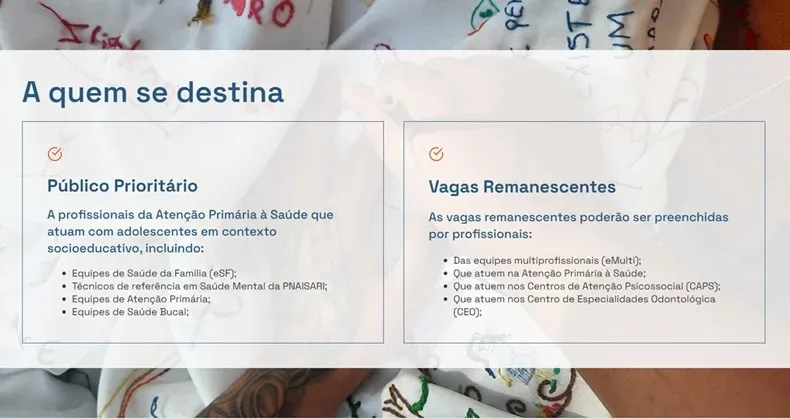 Curso capacita profissionais da APS no cuidado com adolescentes
