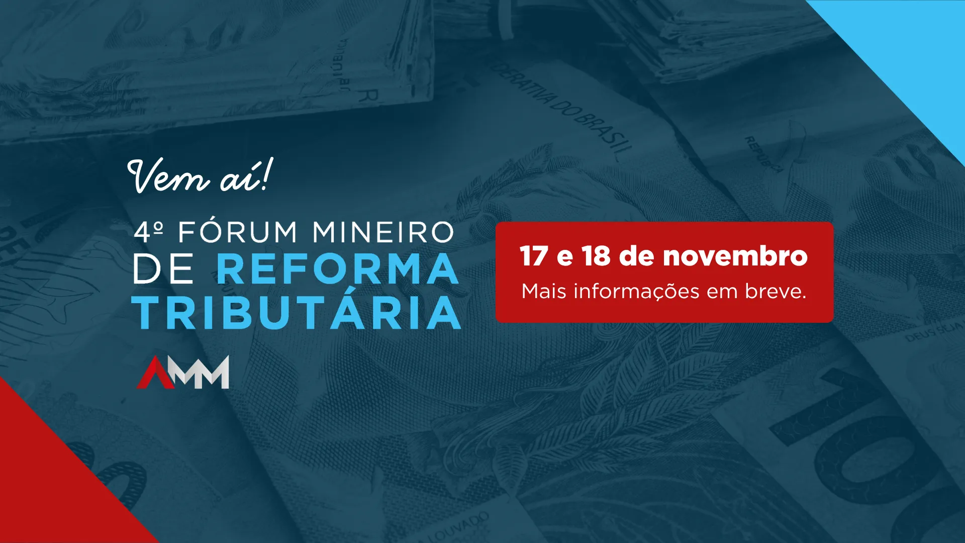 4º Fórum Mineiro de Reforma Tributária está marcado para 17 e 18/11