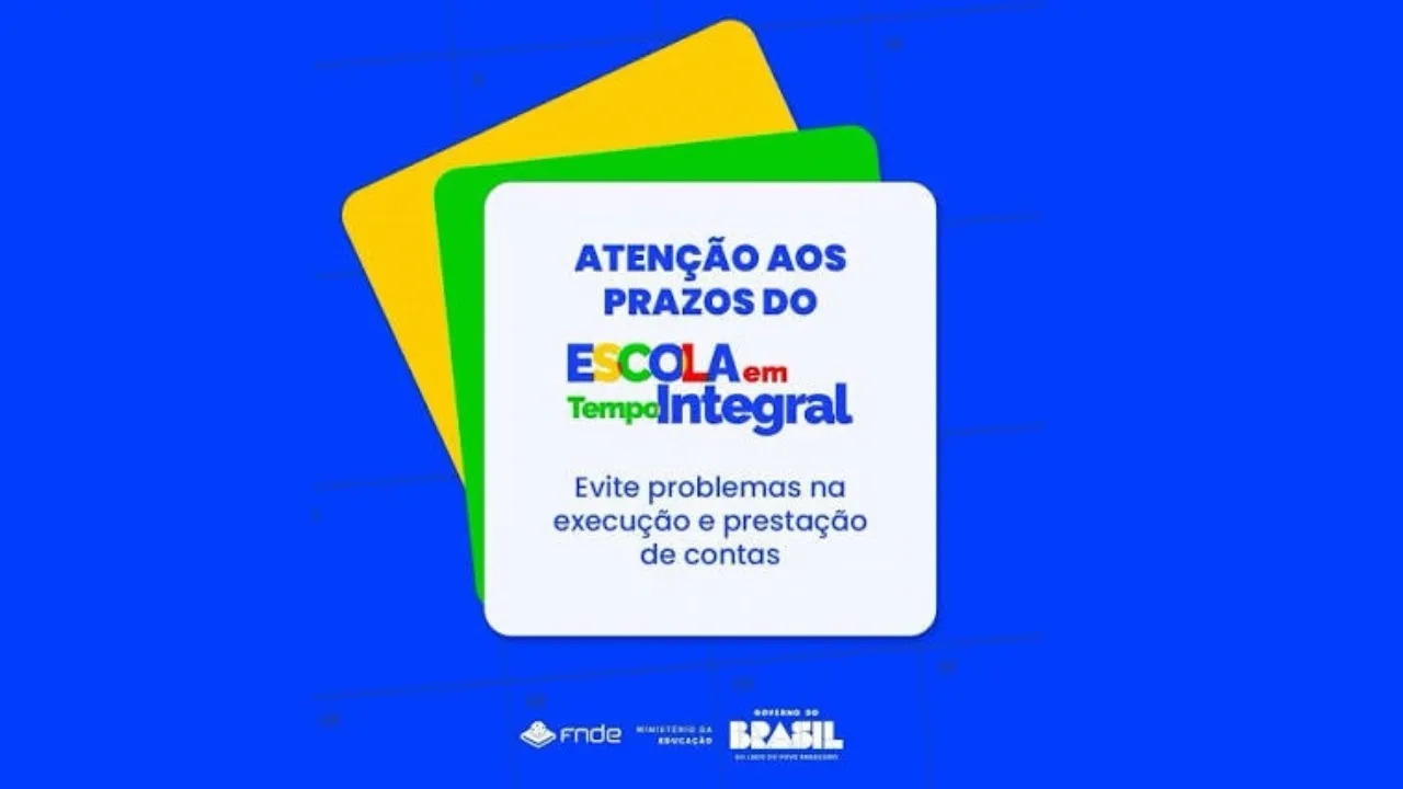 Prestação de contas do Escola em Tempo Integral vai até 31/12