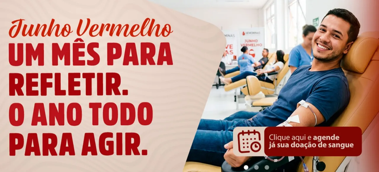 Junho Vermelho reforça importância da doação de sangue 