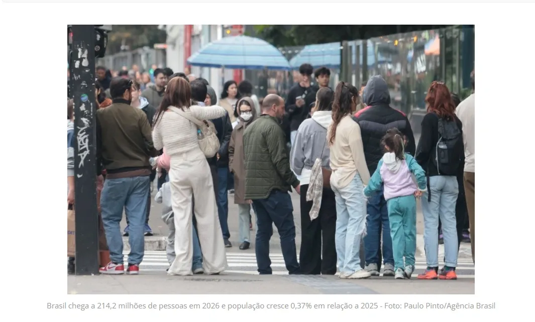 População mineira chega a 21,5 milhões de pessoas em 2026